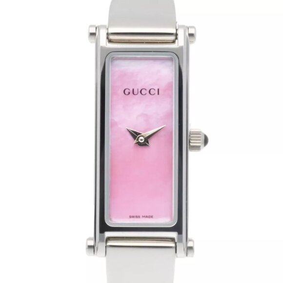 GUCCI Watches 1500L Stainless Steel Pink shell used - Picture 1 of 5